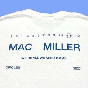 Mac Miller Circles Official Album Merch White Yin Yang Graphic Tee Shirt